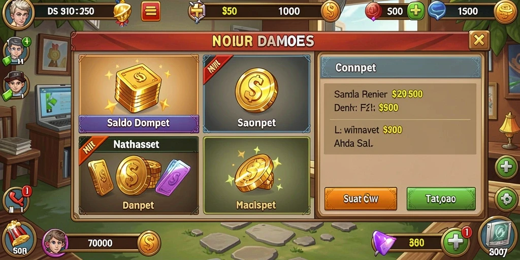 Screenshot memperlihatkan interaksi antara karakter dalam game.